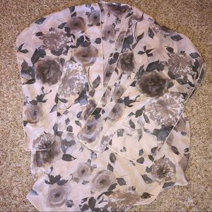 Chiffon floral cardigan